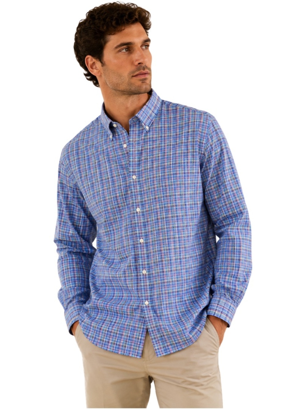 Lauren Ralph Lauren Black Label Preppy/Stretch Fit Oeko-Tex Plaid Men’s Shirt XL